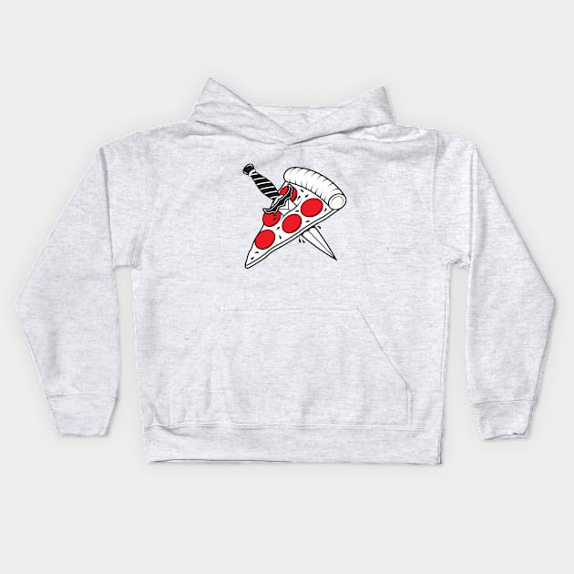 Pizza Tatt Kids Hoodie by Woah_Jonny